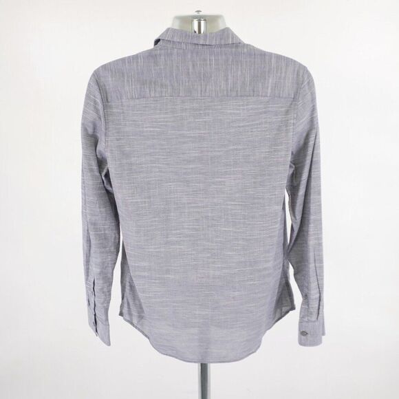Calvin Klein Medium Heather Gray Cotton Stretch Collared Dress Shirt - Picture 6 of 11